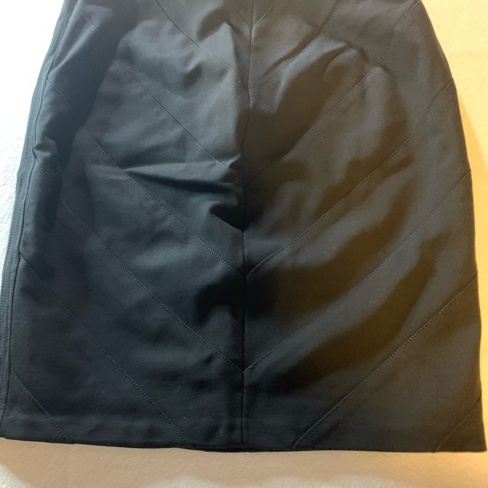 Y2K WHBM pencil skirt black diagonal stitching INSTANTLY SLIMMING fully lined - Picture 6 of 11